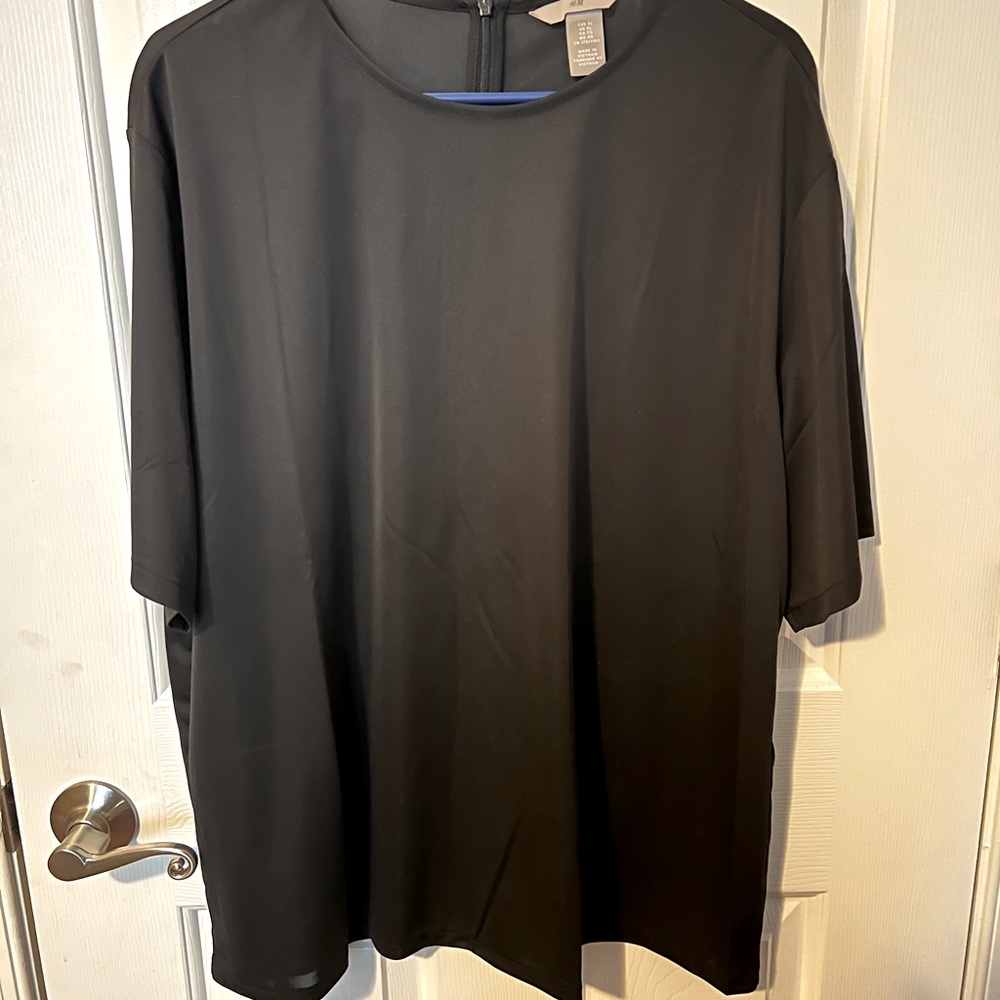 H&M Black Silky Blouse